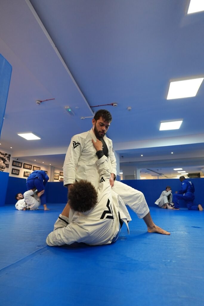 Students practicing Brazilian Jiu-Jitsu at Valour facility in Worthing